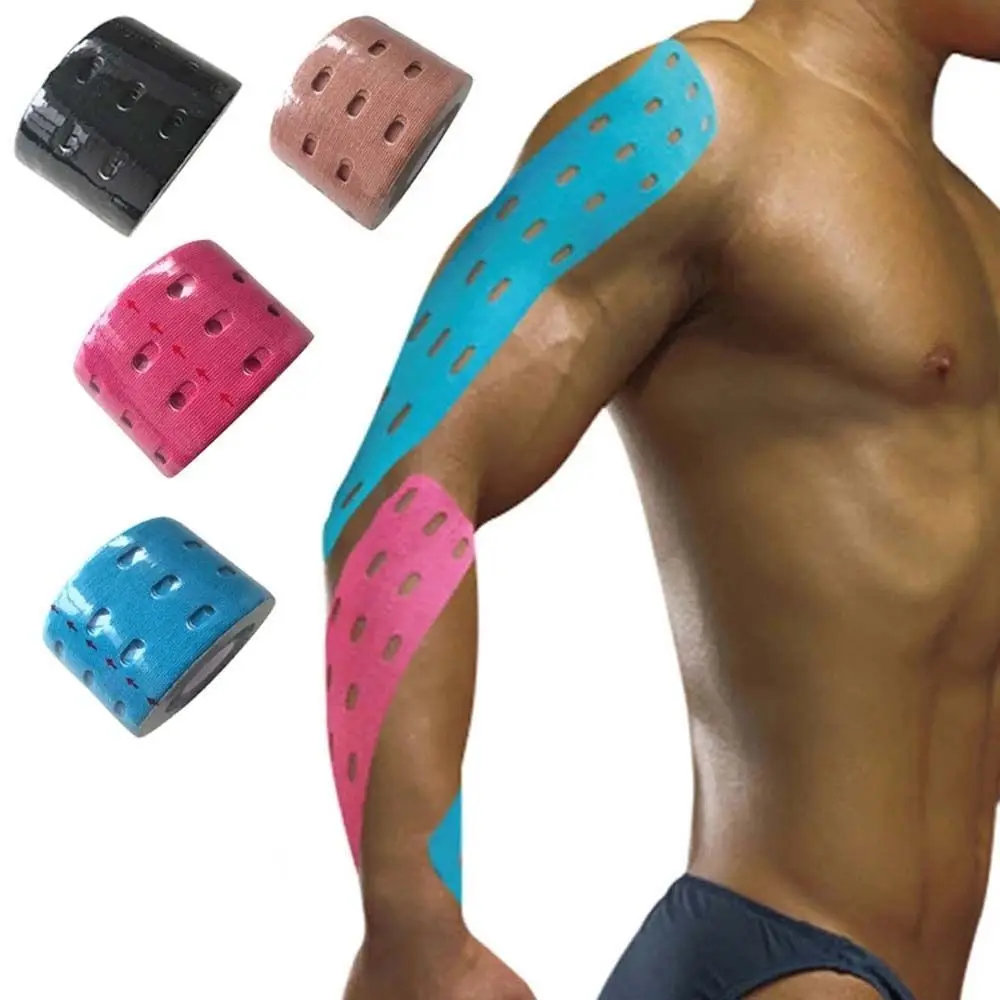 

5m X 5cm Muscle Tape Physiotherapy Elastic Therapeutic Tape Perforated Breathable Self-Adhesive Bandage Body Building