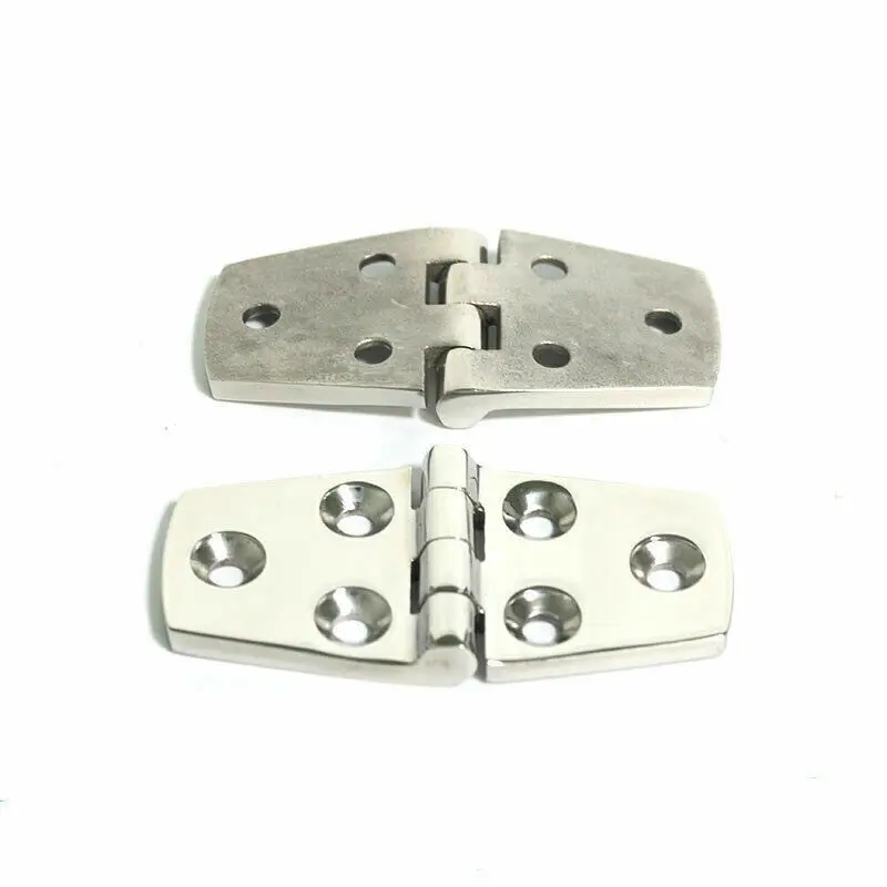 

StainlessSteel316 Cast Door Strap Hinge76x38 Heavy Boat Hinge Deck 4.5mm Mirror Polishing Marine Hinges Boat Yacht Hardware