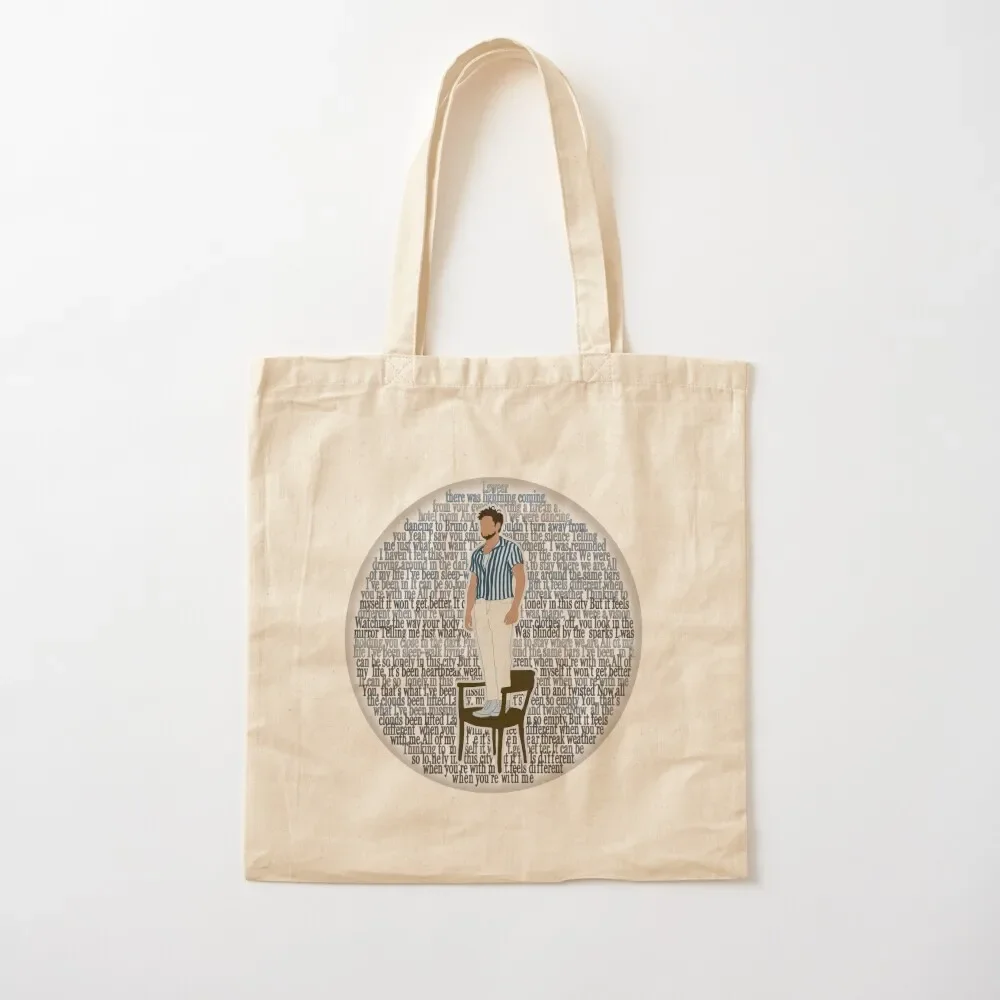 

Niall Horan - Heartbreak Weather Lyric Art Tote Bag reusable grocery bags Women's shopping bag Canvas bag Lady bags