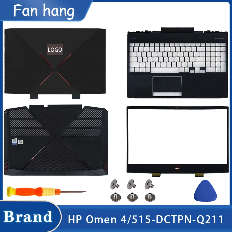 

New For HP Omen 15-DC TPN-Q211 Air Outlet New Cooling Cover LCD Back Rear Lid Front Bezel Palmrest Right Left Hinges Replacement