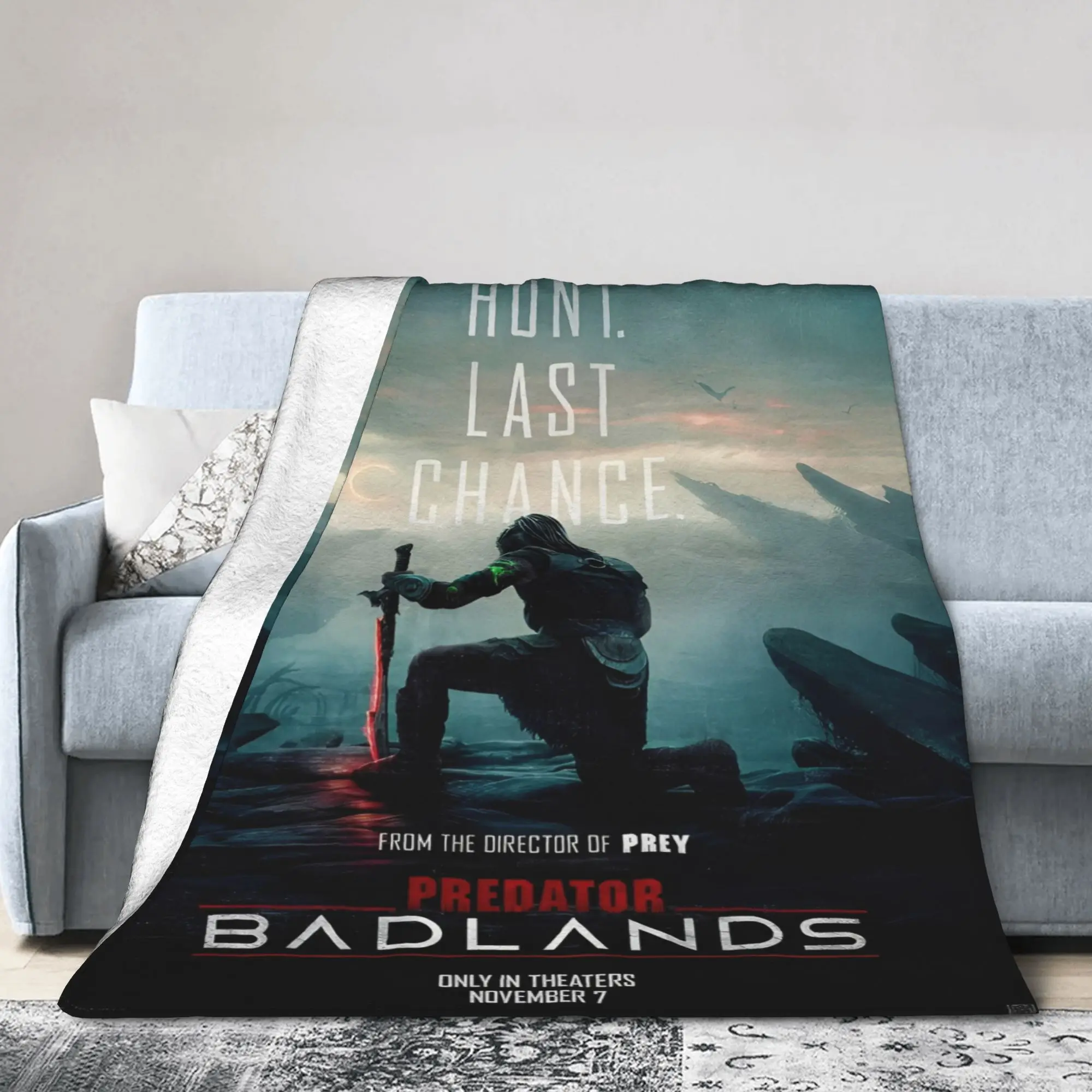 المفترس: بطانية بادلاندز خفيفة الوزن من الصوف الرقيق هدايا مريحة رمي البطانيات المفرش