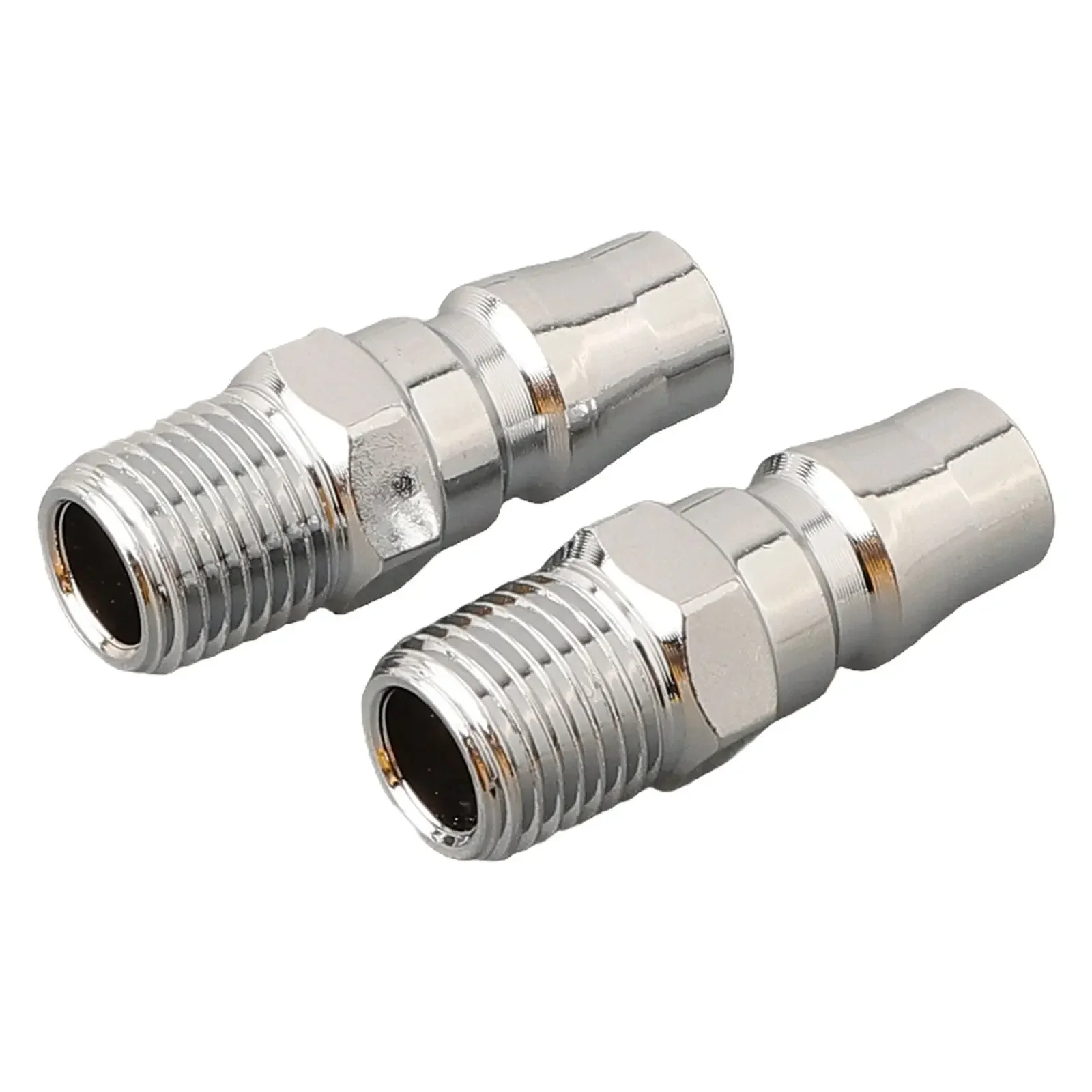 2PCS Male Coupling Air Fitting With 1/4 Inch For BSP Male Thread Steel Air Hose Connectors Compatible With Pneumatic Equipment