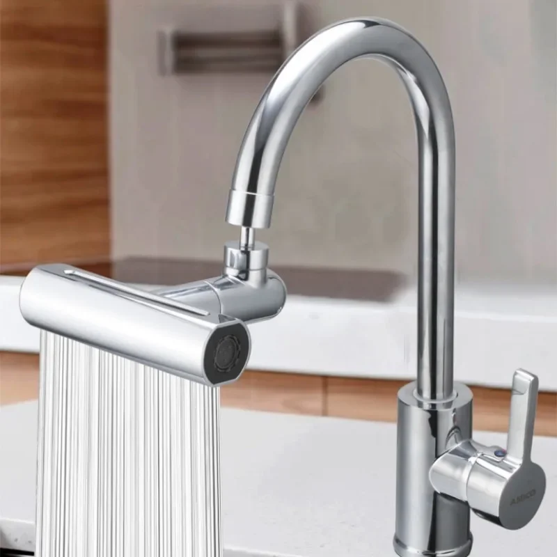 New 4 IN 1 Multifunctional Waterfall Kitchen Faucet Pressurized Bubbler Sprayer Mixers Bathroom Sink Basin Tap Extender Adapter