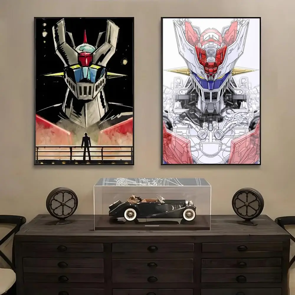 Плакат с роботом M-Mazinger Z, идеальная наклейка, самоклеящаяся, художественная, предназначенная для дома, столовой, офиса, прочный