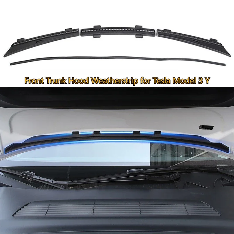 For Tesla Model 3 Y Weatherstrip Front Trunk Hood Chassis Air Inlet Protective Cover Seal Strips Waterproof Strip Car Accesories