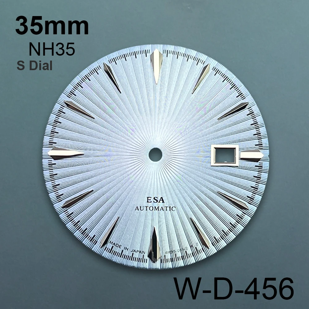 35mm S Logo Cocktail Dial Suitable For NH35 Japanese Movement Vertical Stripe High Quality Dial Watch Accessories
