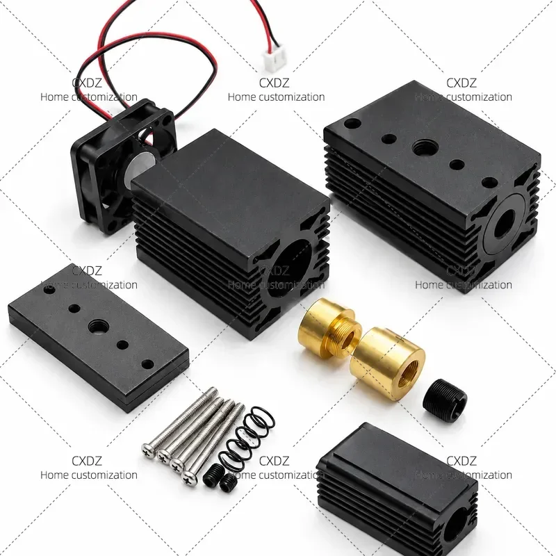 TO 9mm LD Universal Laser Module Hardware Laser Diode Heat Dissipation Kit 33x33x60MM
