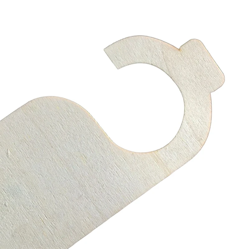 لافتة باب خشبي غير مكتملة ، شماعات خشبية فارغة ، لوحة حرفية ذاتية الصنع ، ملاحظات رسائل المشروع ، لوحة مذكرات ، علامة مقبض الباب ، 40: 50