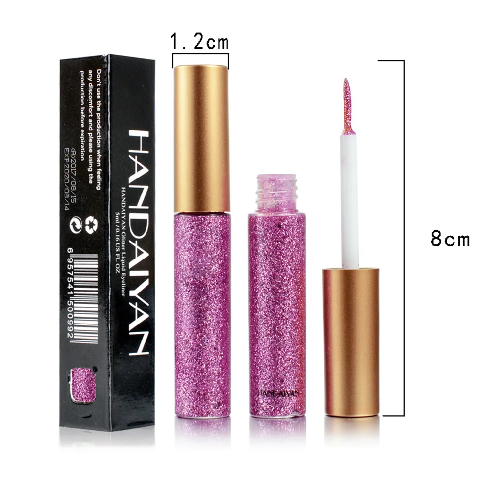 10 stuks pailletten vloeibare eyeliner glanzende glans vloeibare glitter oogschaduw voor dames dame glitter eyeliner