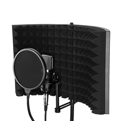 Double Layer Studio Microphone Pop Filter Flexible Wind Screen Sound Filter Mask Mic Shield for Speaking Recording Accessories