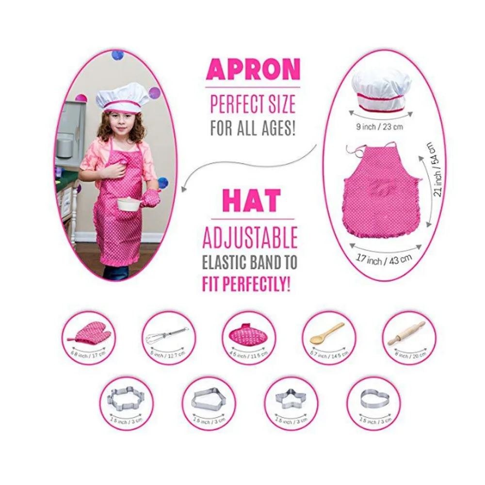 子供用のベーキング調理エプロン、シェフの帽子、調理器具セット、誕生日用エッグタワー、おたま、その他のキッチンおもちゃギフト