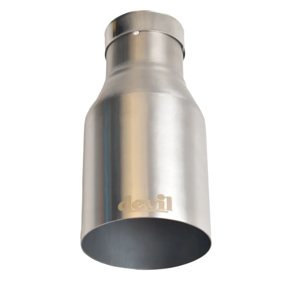 Devil 304 Stainless Steel Exhaust Tip Muffler Tailpipe - Universal Fit Car Truck SUV - Brushed Finish Auto Accessory for Europe