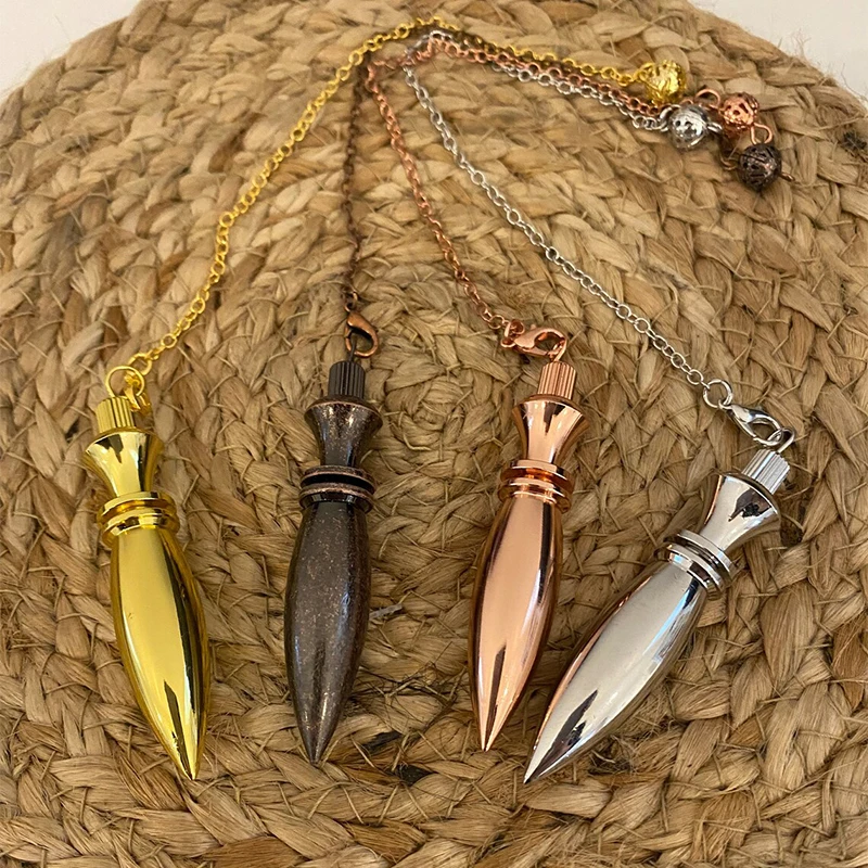 Gold Color Brass Egyptian Karnak Metal Pendulum for Divination Energy Work Heavy Dowsing Reiki Spiritual Pendant Pendulos