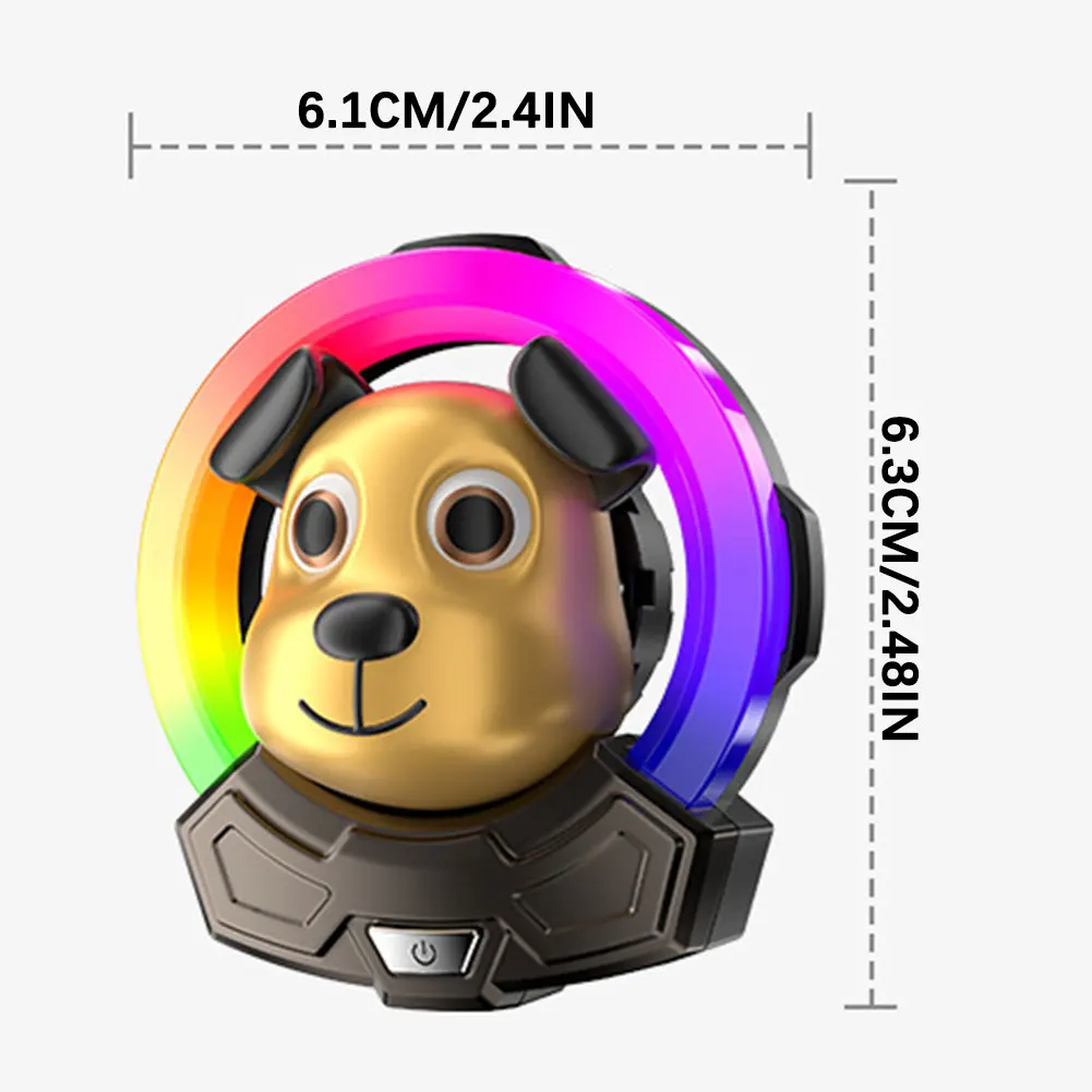 الصوت المنشط للسيارة Ambient Light Auto Auto Armatherapys ناشر الضوء اللطيف الكارتون الكلب التصميم المصنوع صوتًا صوتيًا