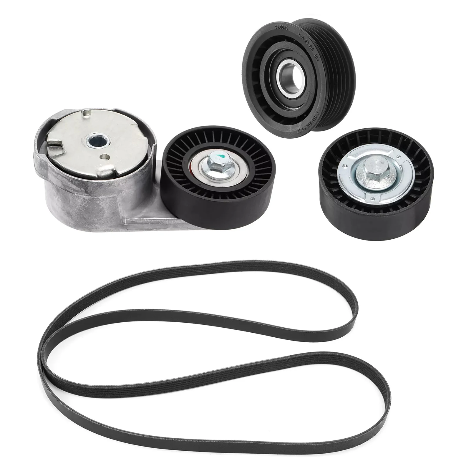 05184617AD Serpentine Belt Drive Component Kit w/ Tensioner & 2 Idler Pulley for Chrysler Dodge Jeep Ram 2011-2019 Car Accessory