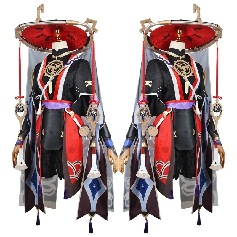 Spiel Genshin Impact Scaramouche Cosplay Genshin Impact Kostüm Wanderer Perücke Schuh Set Anime Halloween Party Cosplay Uniform