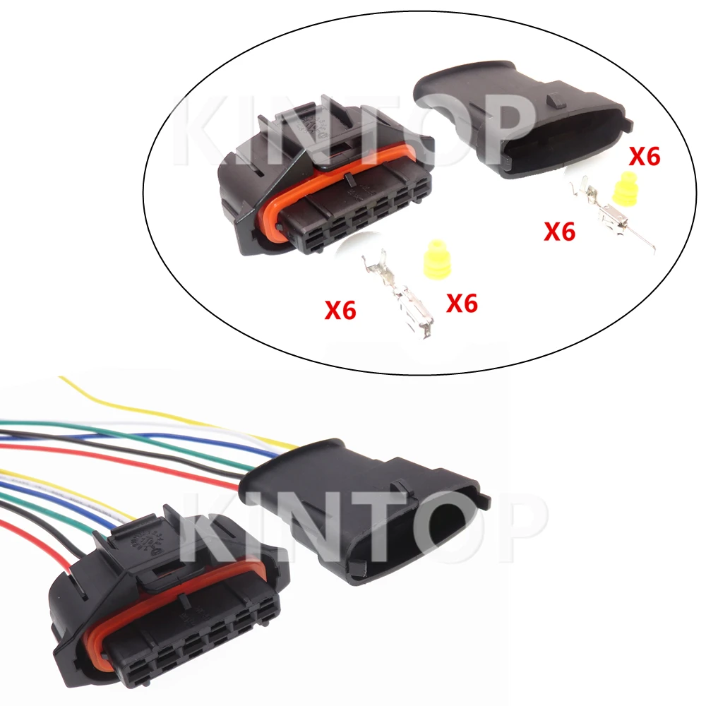 

1 Set 6 Pins Automobile Accelerator Pedal Electric Cable Sealed Socket 1928403204 1928404629 AC Assembly 1928403740 1928403202