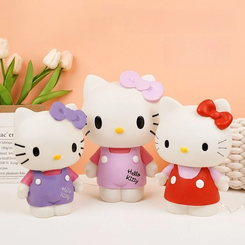 Hello Kitty Piggy Bank Cute Cartoon Versatile Anti Fall Piggy Bank Desktop Accessories Women Products Student Gift Wholesale