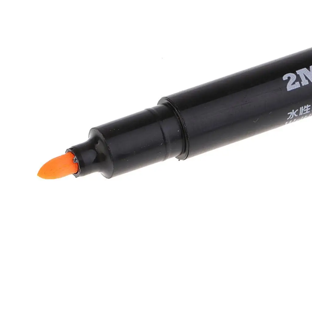 2Mm T-Shirt Permanente Stof Marker Textiel Kleding Pen Fluorescerend Oranje