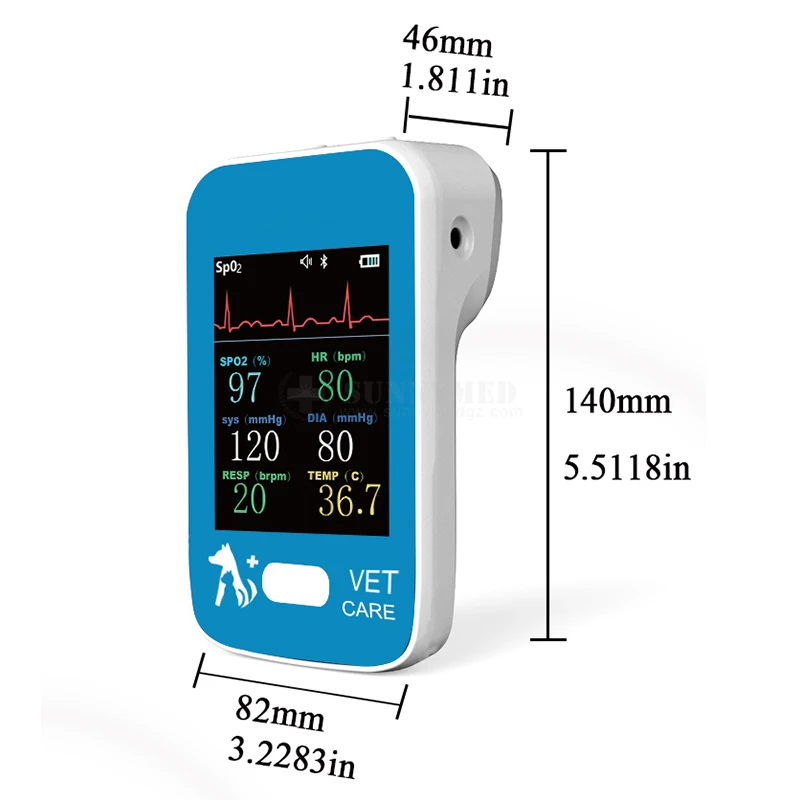 

SY-AM6200 2.8inch veterinary animals monitor pulse oximeter monitor veterinary blood pressure monitor