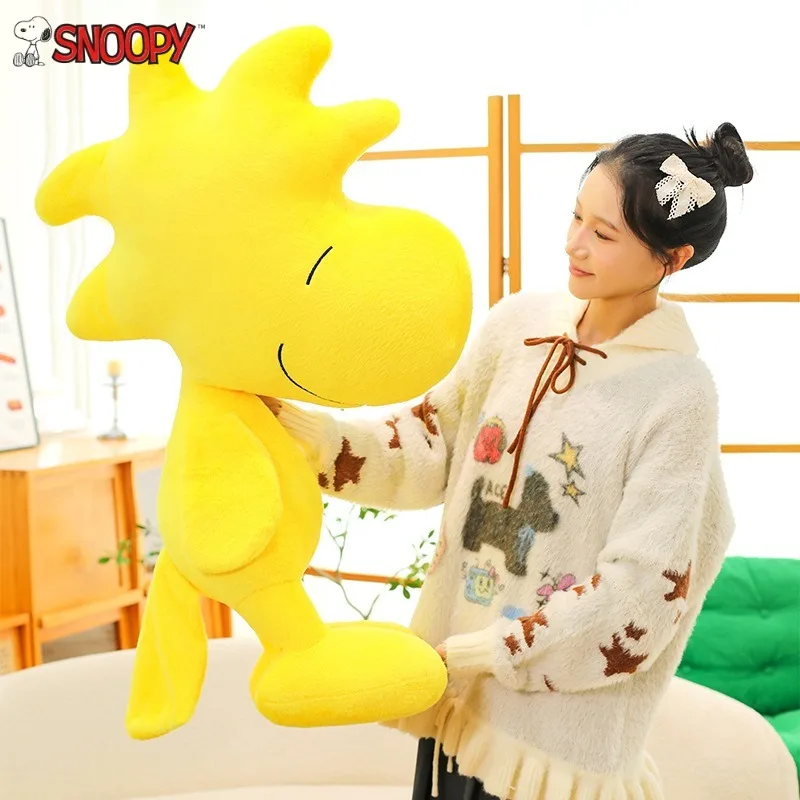 60/80/100 سنتيمتر كبيرة الحجم وودستوك سنوبي الكرتون أنيمي أفخم محشوة دمية Kawaii الديكور بلوشيز الأطفال وسادة هدية عيد