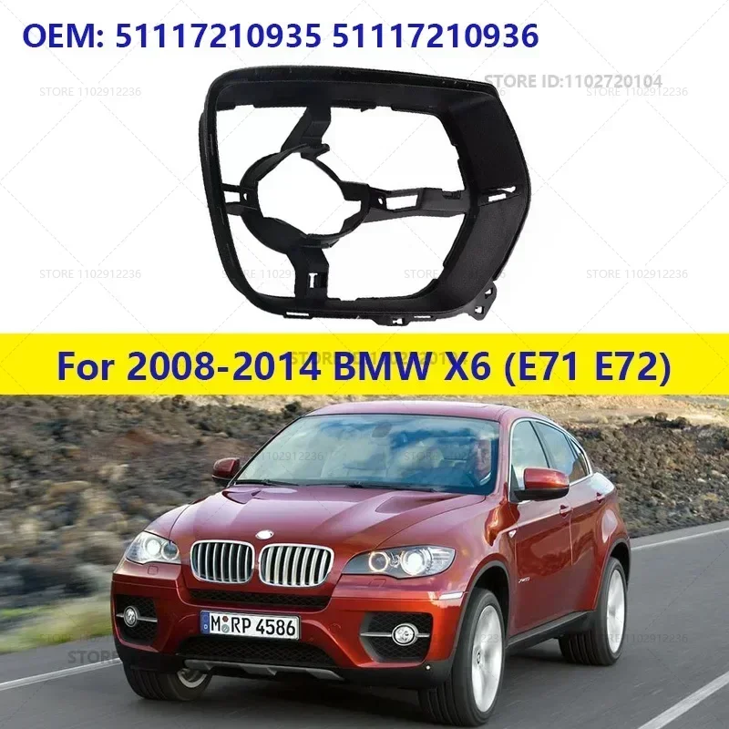 For 2008-2014 BMW X6 (E71 E72) Front Bumper Inserts Fog Light Grill Grille Cover 51117210935 51117210936