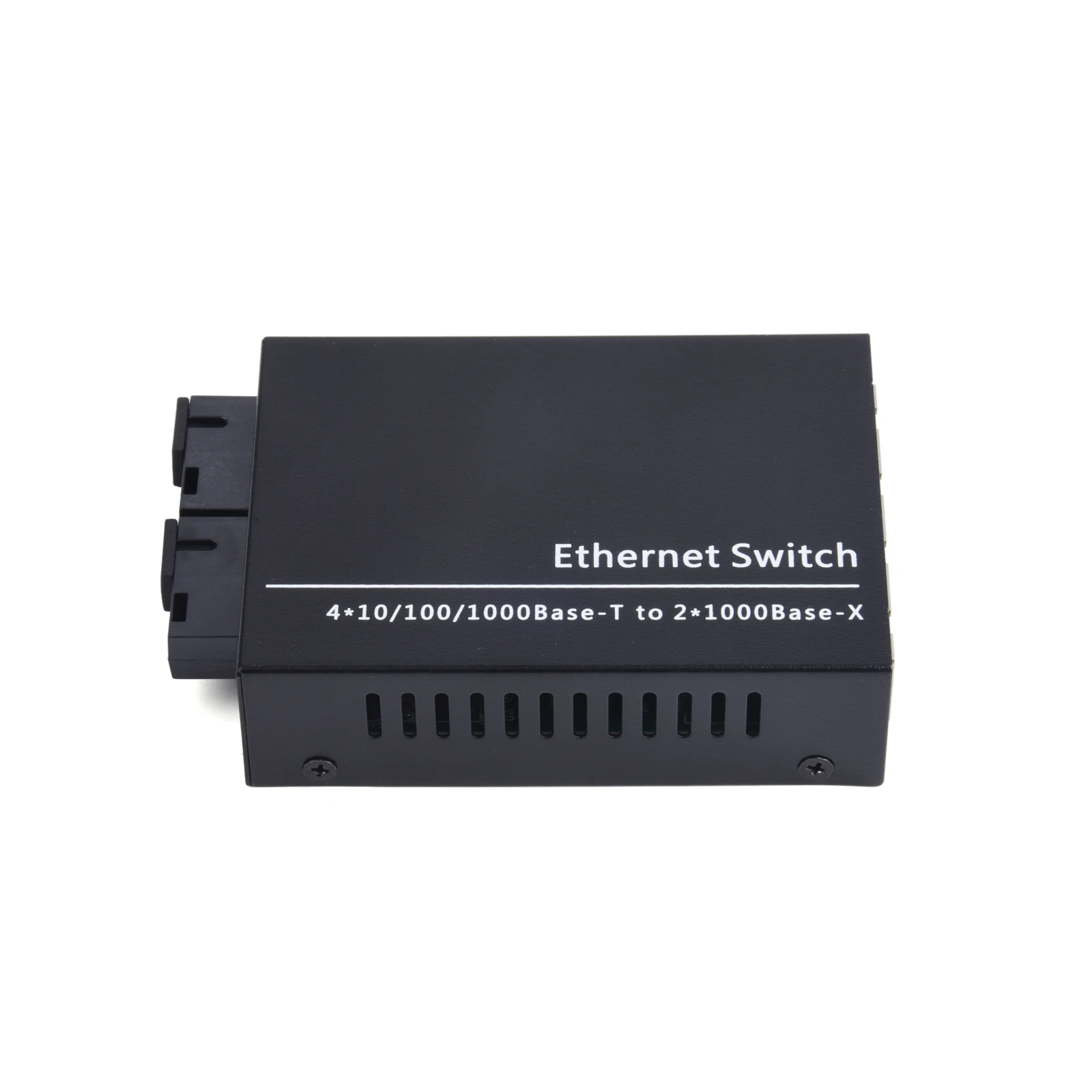 Premium 1 * Gigabit Fiber Optische Media Converter Switch-10/100/1000M Single Mode 2Fiber naar 4 RJ45 UPC/APC SC-Port Transceiver Kit