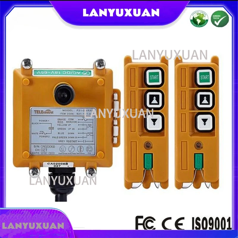 2026 Telecrane F21-2D dual two steps up  down  multiple control system motor winch conveyor radio remote control  with 2 transmi