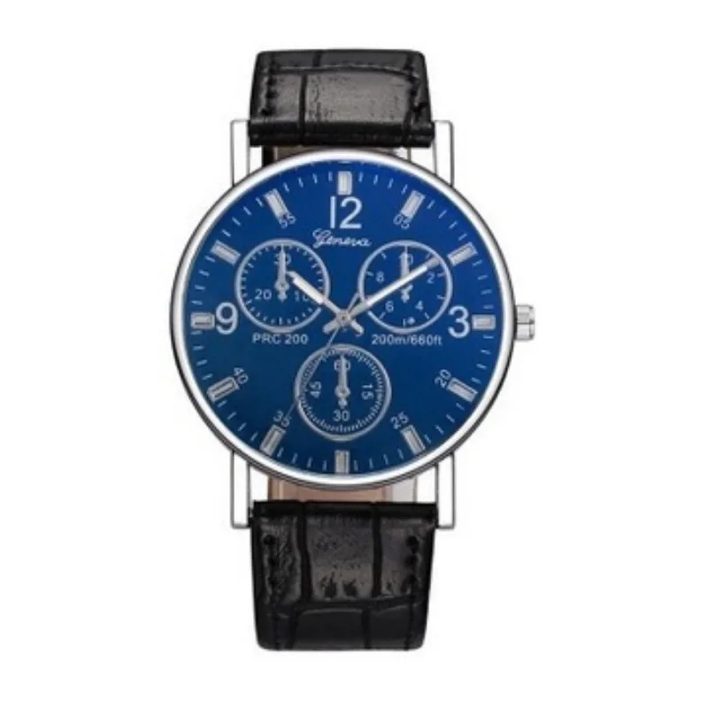 New Blu-ray Glass Decorative Belt Watch Micro-business Gifts Casual Fashion Men's and Women's Watches