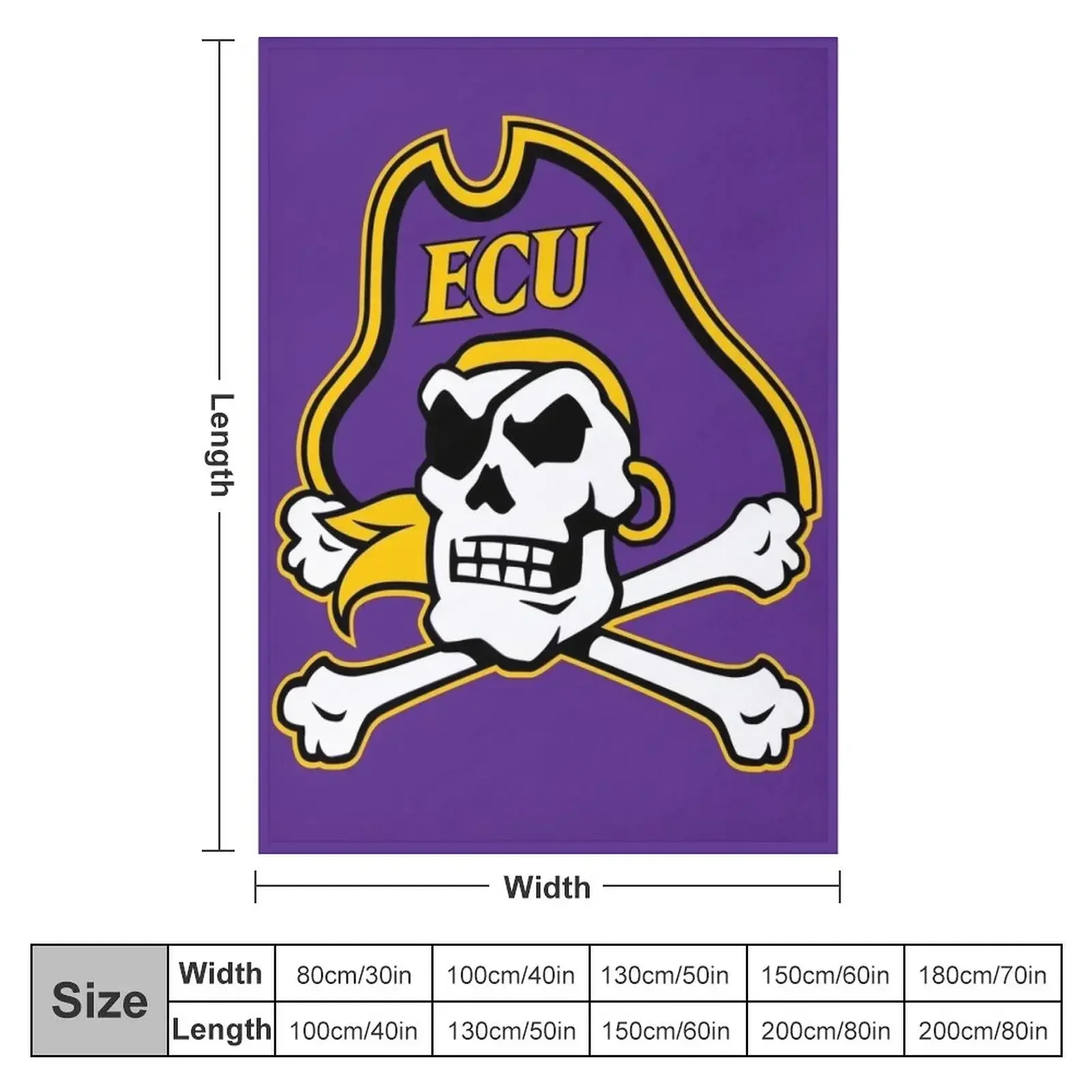 East Carolina Pirates Throw Blanket Bed Fashionable Stuffeds Decorative Sofas Blankets