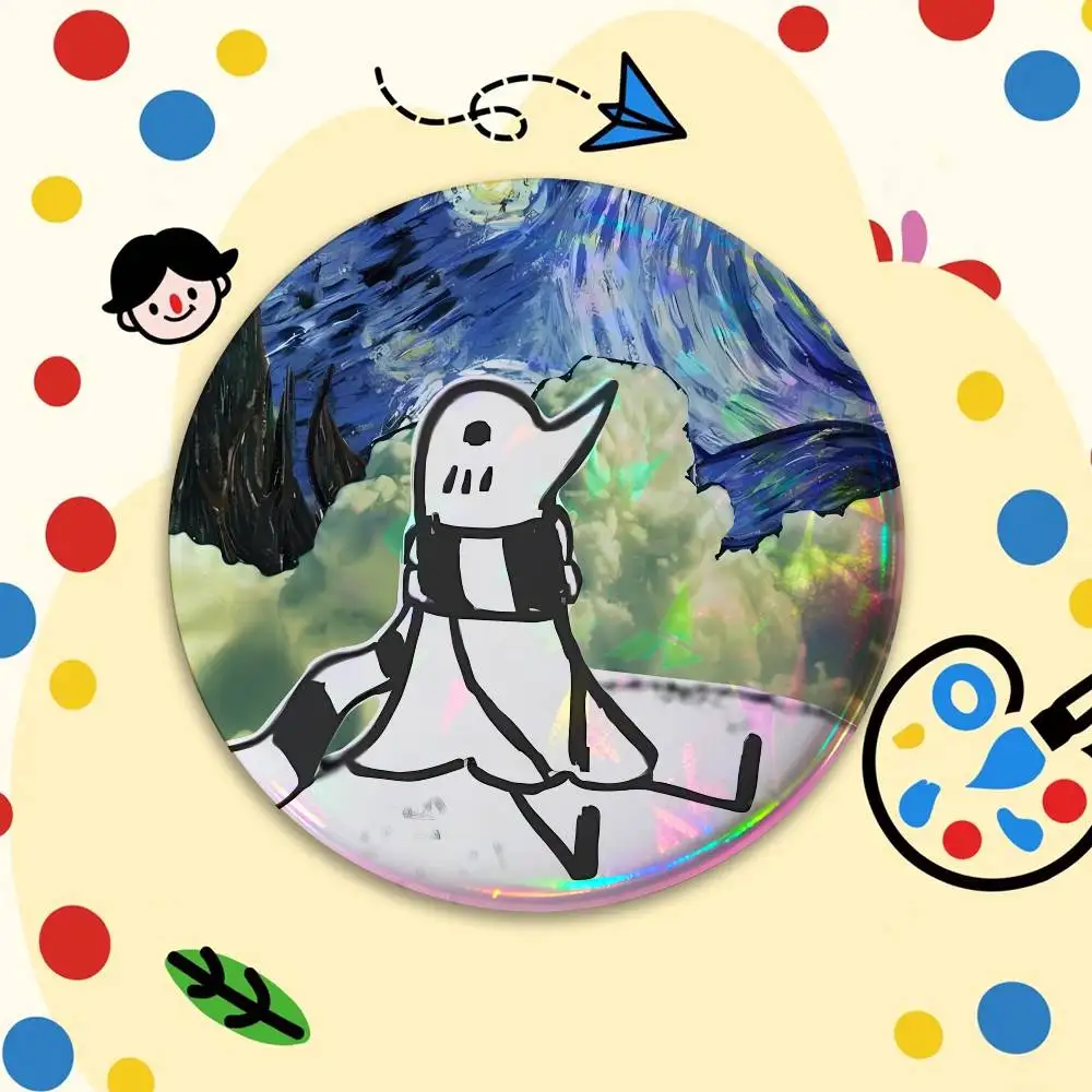 G-Goodnight P-Punpun Creative Round Badge Button Pin Bag Decor Fans Collection Friends Gift Brooch