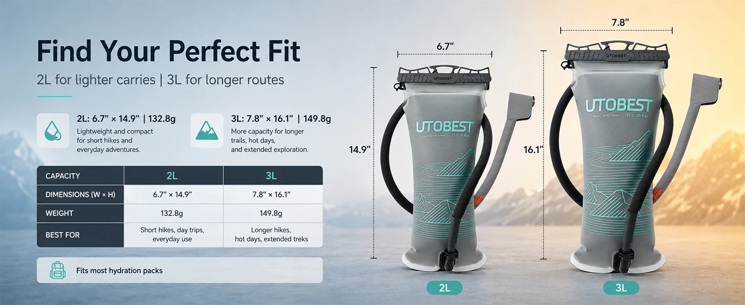 UTOBEST UTR218 2L/3L isolierte Wasserblase, Trinkreservoir, Wärmedämmung, Wasseraufbewahrungstasche – Detail 7