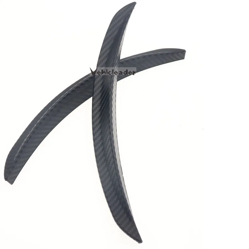 2x Universal 24.5cm Car Carbon Fiber Trim Fender Flares Mud Flaps Splash Guards Arch Wheel Eyebrow Protector Lip Car Truck SUV