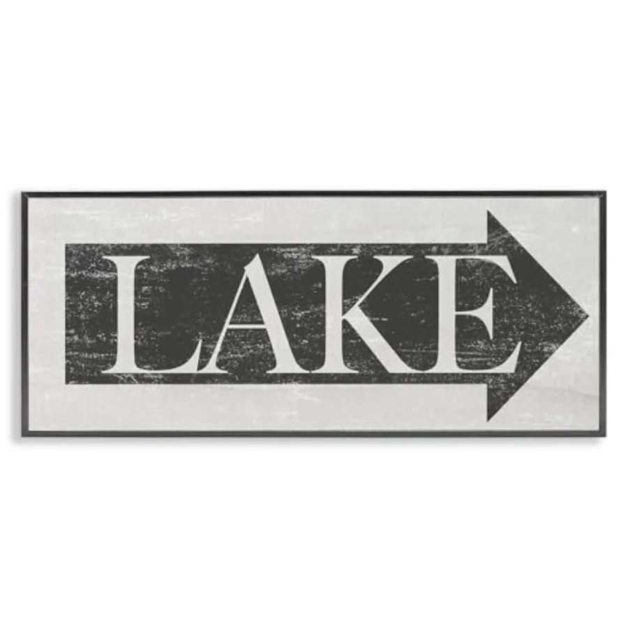 

Декоративная табличка «Озеро Эрроу» в рамке, черная, 24 x 10 дюймов, легко крепится, прочная, сделано в США компанией Lil' Rue