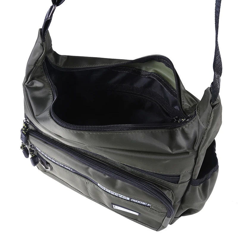 

Men Crossbody Bag Large Capacity Waterproof Wear Resistant Multiple Pockets for Business Leisure Single Shoulder