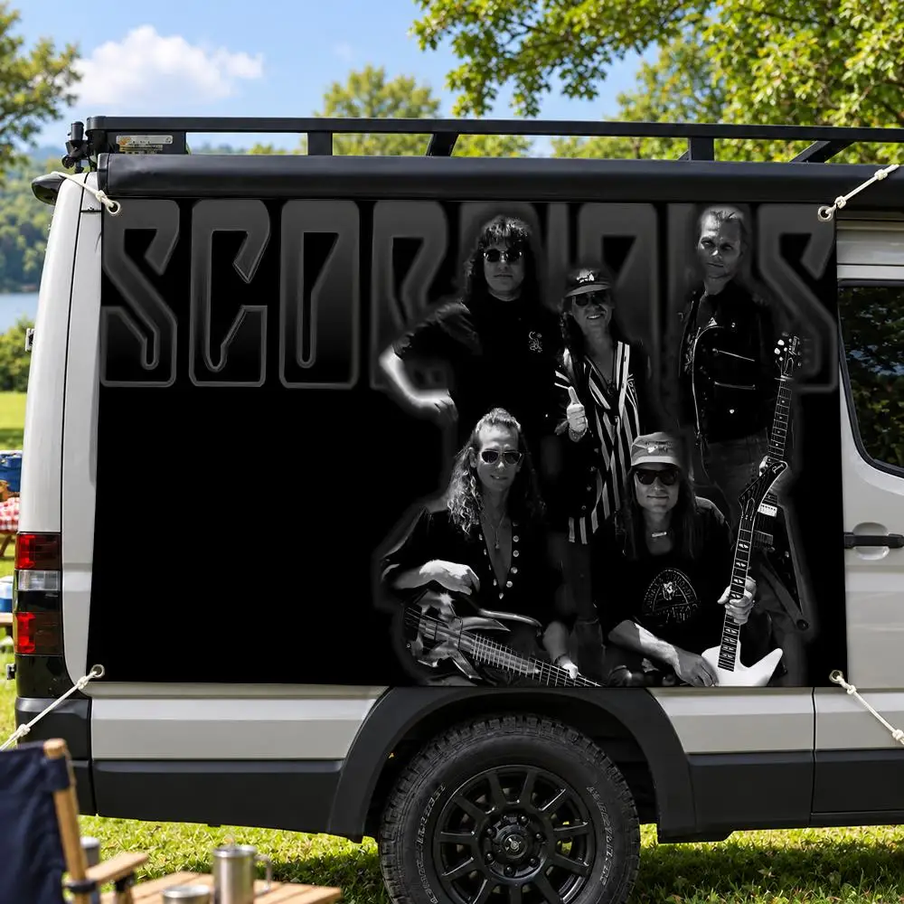 S-Scorpions Heavy Rock Band Flags Custom Wall Hanging Background Art Banner For Bedroom Home Living Room Outdoor Decor