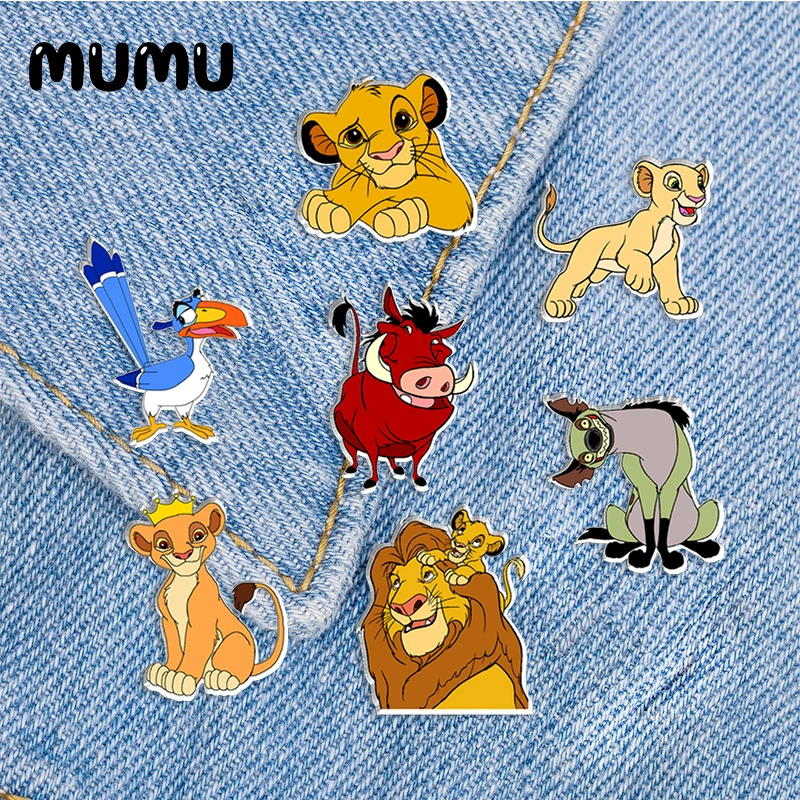 2024 New The Lion King Lapel Pin Simba Acrylic Brooches Handmade Epoxy Jewelry Shirt Bag Badge