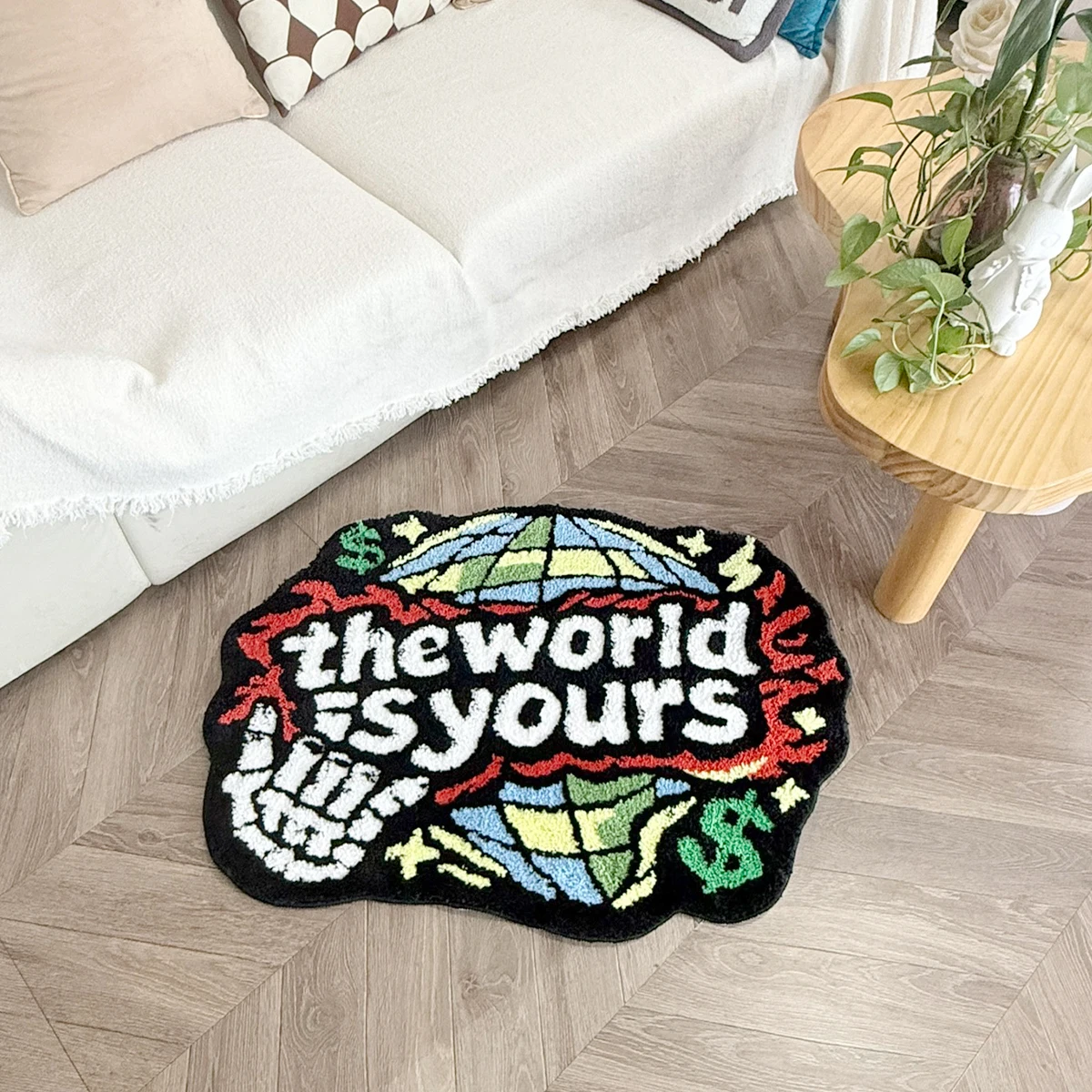 Tapis tufté vintage en forme d - Home Bathroom Carpet avis et prix