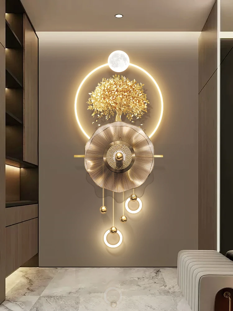 

Entrance LED wall lamp - Luxurious corridor end with auspicious LED wall light paintings that glow like hanging artworks