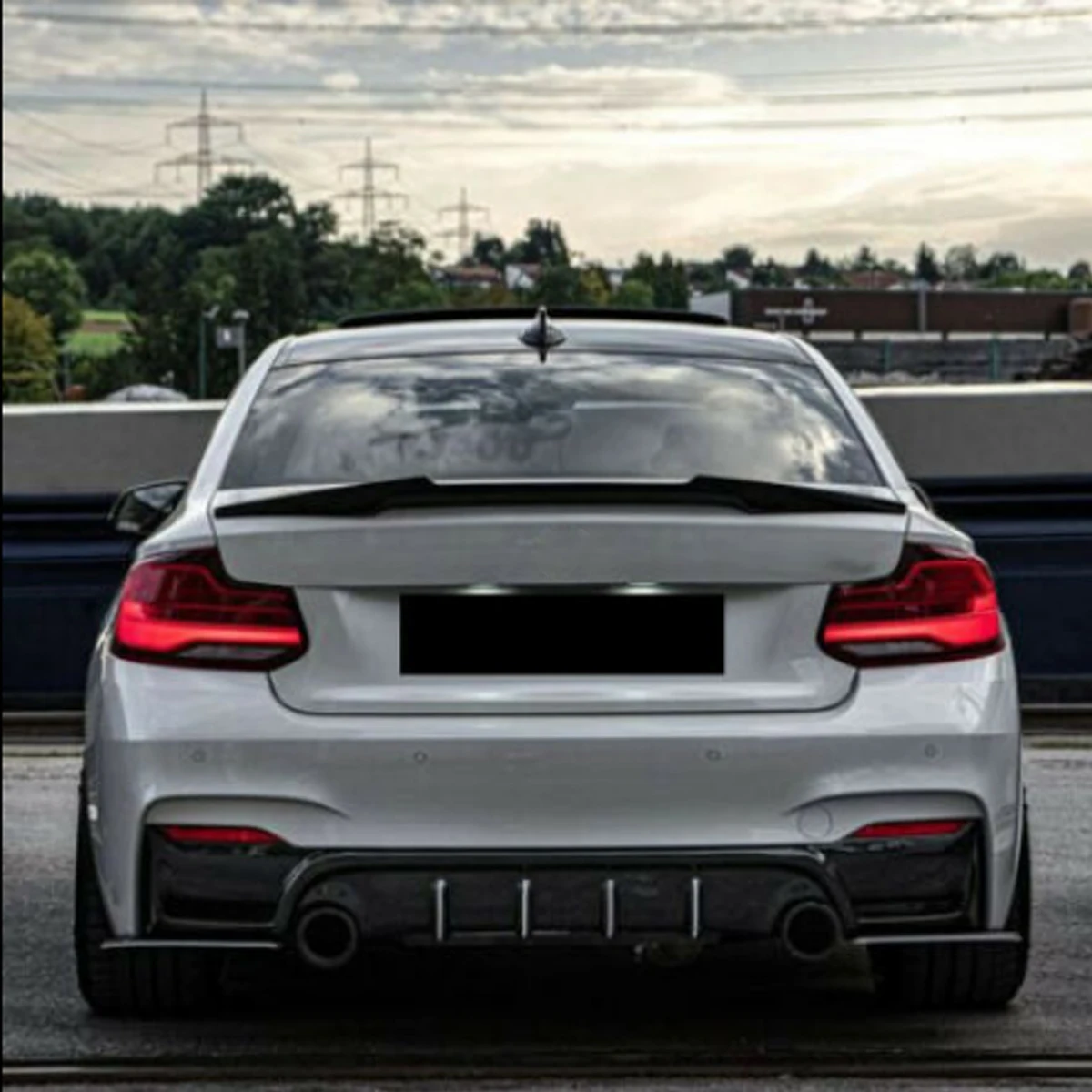 لامع أسود M4 نمط الخلفي سبويلر الجذع الشفاه الجناح ل 2014-2018 BMW F22 240i M2 F87 كوبيه الخلفية الذيل أجنحة Magickit