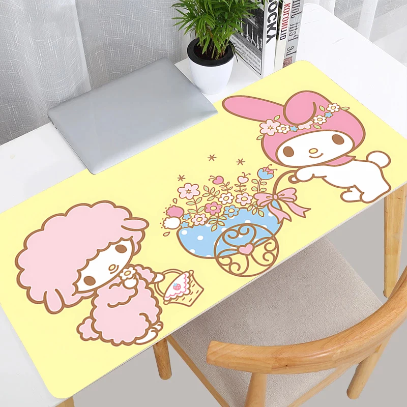 แผ่นรองเมาส์มายเมโลดี้อุปกรณ์เสริมน่ารักอีสปอร์ตเกมเมอร์คอมพิวเตอร์แผ่นรองโต๊ะคอมพิวเตอร์ที่ทันสมัยคีย์บอร์ดแล็ปท็อปพรม XXL แผ่นรองเมาส์สำหรับเล่นเกม