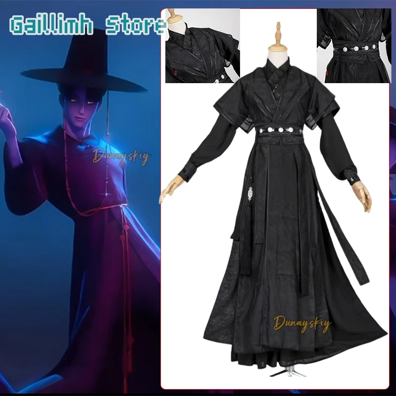 

Anime Movie Demon KPOP Saja Boys Jinu Cosplay Costume Your Idol Black Robes Unisex Outfit Halloween Disguise for Adult Outfit