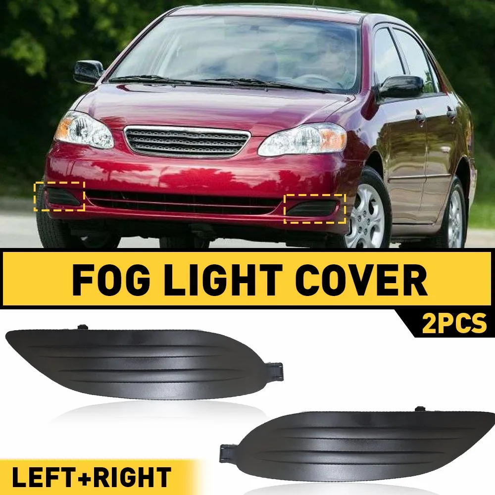 2Pcs Fog Light Hole Cover for Toyota Corolla OE 2005 2006 2007 2008 5212702170 5212802200 TO1038107 TO1039107