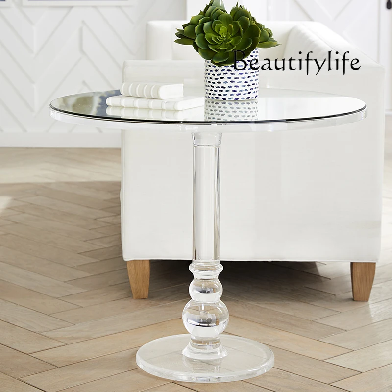 Nordic Minimalist Creative Acrylic Living Room Small Coffee Table Modern Light Luxury Sofa Side Table