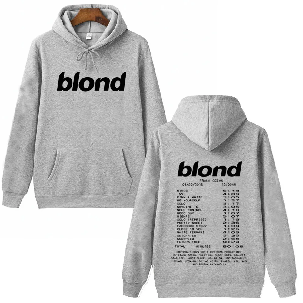 Frank Ocean Blonde Hoodie Man Woman Harajuku Hip Hop Pullover Tops Sweatshirt Music Fans Gift