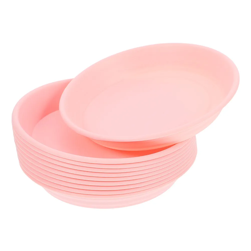 10Pcs Thickened Plastic Flower Pot Trays Stable Round Plant Saucers for Indoor Outdoor Garden Water Catching Planter Plates