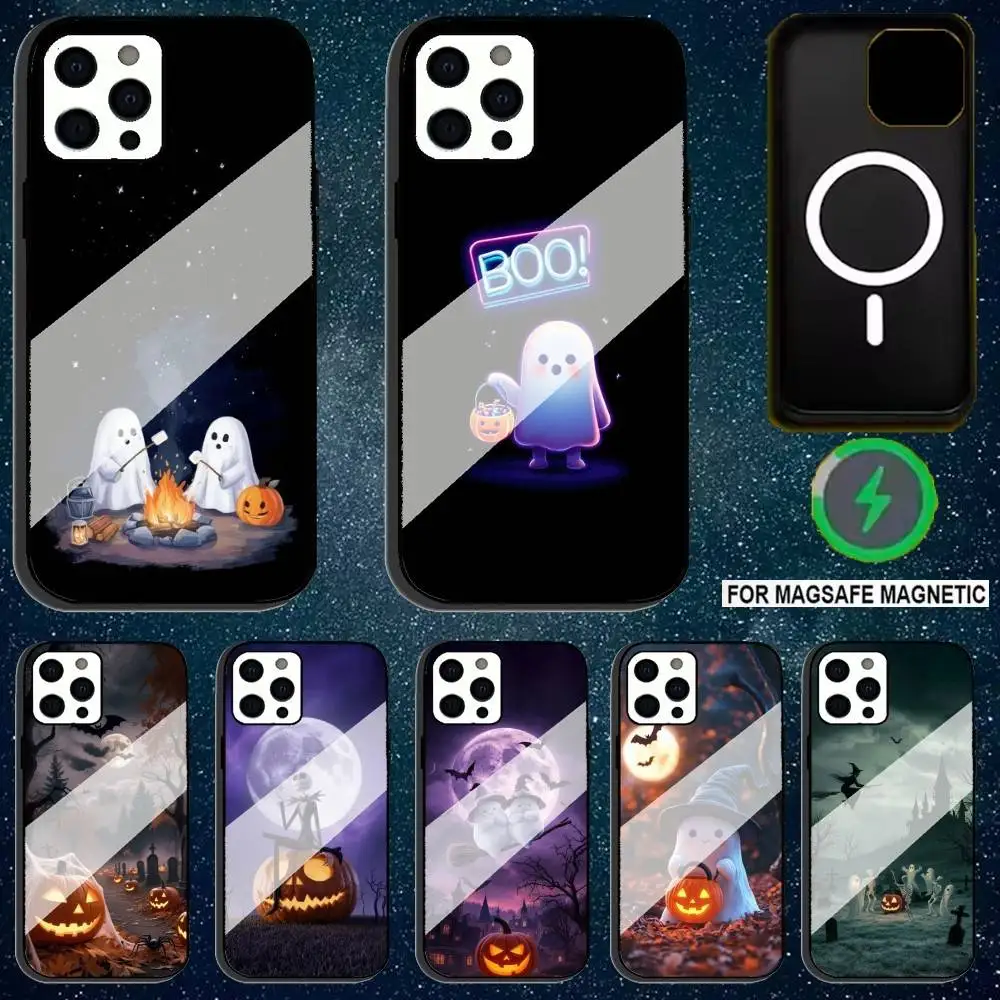 

Cute H-Halloween Phone Case For iPhone 17,16,15,14,13,12,11,Pro,Max,Plus,Mini,SE4,E Magnetic Magsafe Wireless Charging