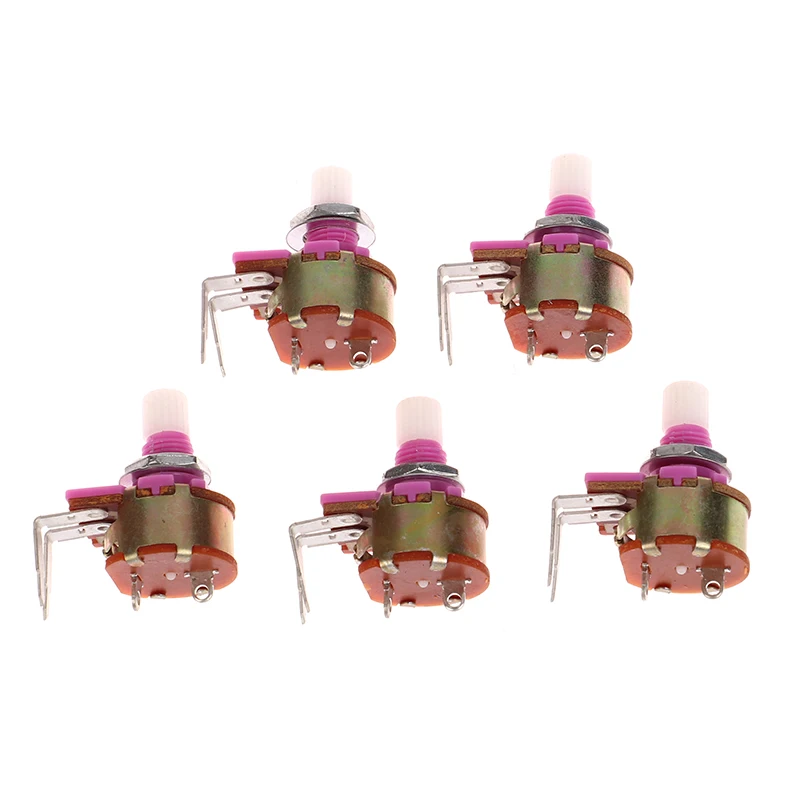 5pcs B500K Adjustable Potentiometer Desk Table Lamp Dimmable Dimmer Switch With 2 Pins Reading Light Dimmer Control Switch