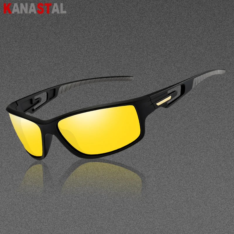 

Sports Sunglasses Men Polarized UV400 Night Vision Sun Glasses Driving Goggles TR Eyeglasses Frame Cycling Travel Women Eyewear