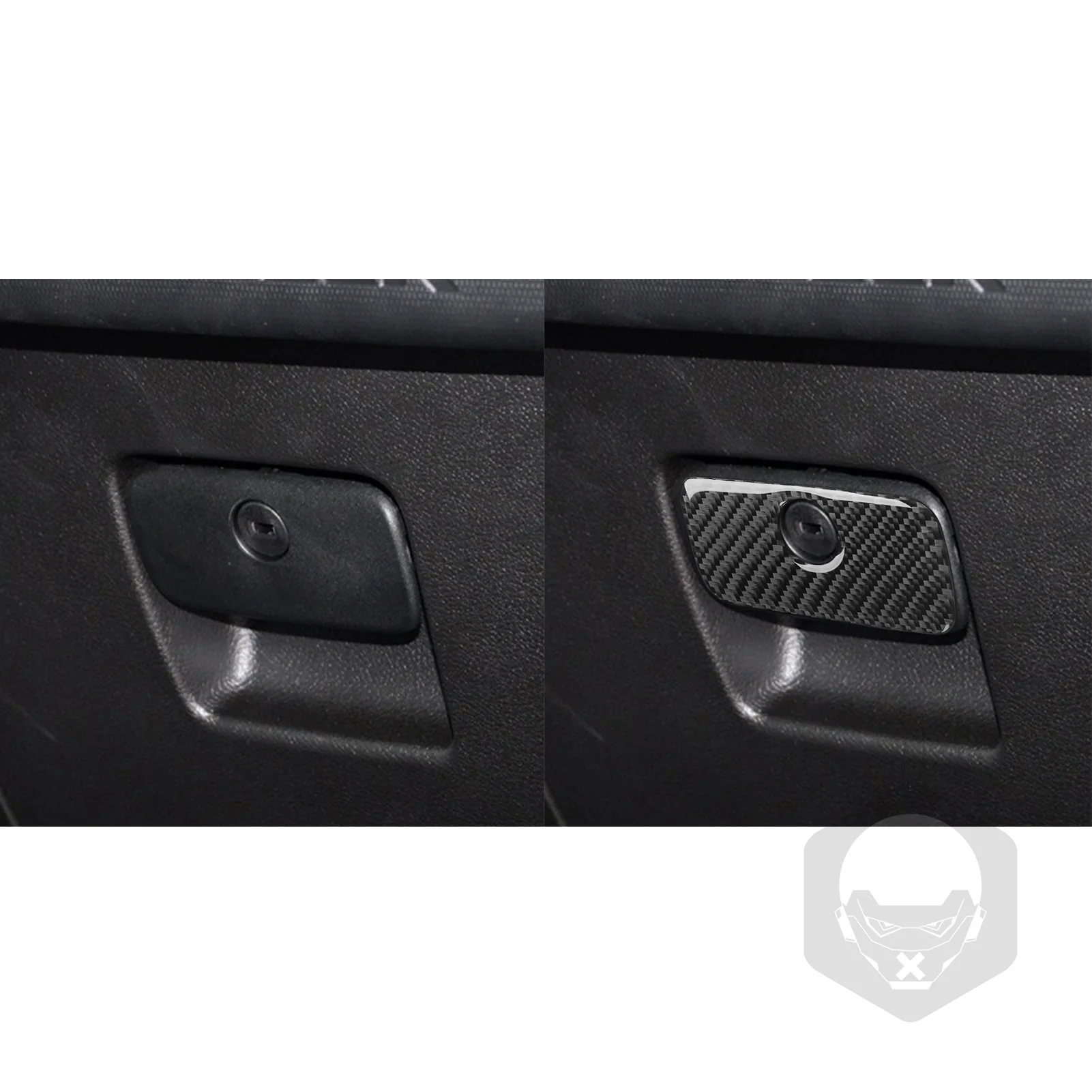 For Jeep Wrangler JL 2018-23 Gladiator 2020-2023 Carbon Fiber co-pilot Glove Box Handle panel Car Interior Accessories Stickers image 2